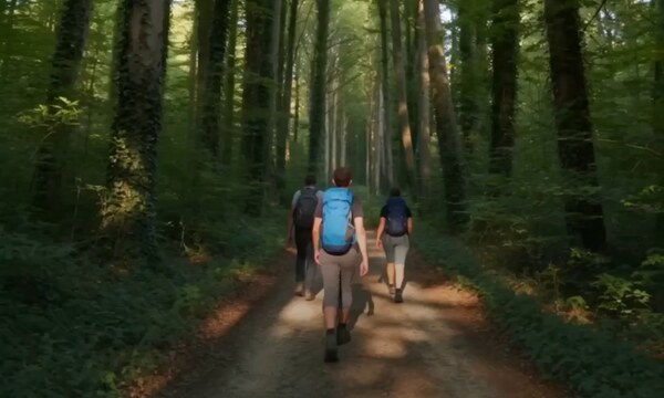 Randonneurs en foret lors de la Rando des Terroirs en Pays de Brie