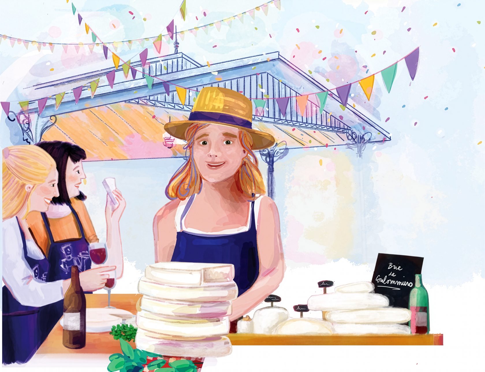 Illustration de Coulommiers aime son Brie 2026, la halle aux fromages et ses fanions