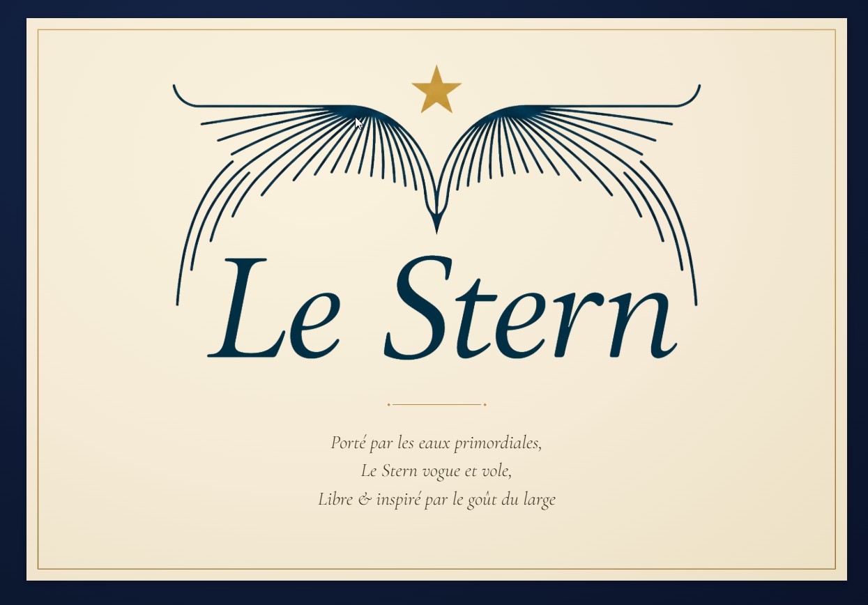 La devise du Stern sous les ailes déployées et l'étoile d'or